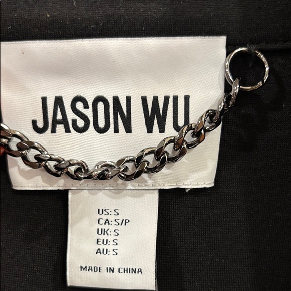 NWOT Jason Wu Black Garment with Chain Detail - Picture 2 of 5